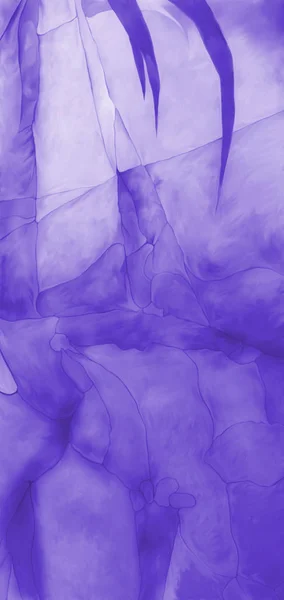 デジタル抽象的な塗装ラインとフィールド紫ファンタジー風景や背景テクスチャ — ストック写真