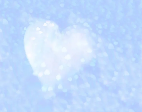 Abstract Baby Blue Background Heart Small Hearts Texture Pattern — Stock Photo, Image