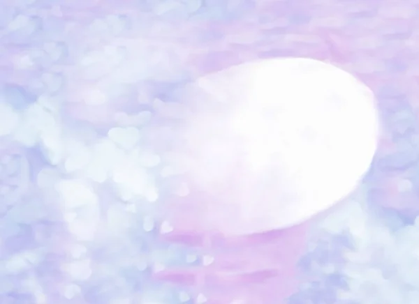 Biały Okrągły Reflektor Kopia Miejsce Kolor Niebieski Pastel Osadzonych Serce — Zdjęcie stockowe