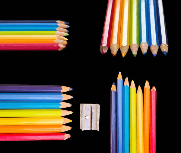 Sept stylos de dessin colorés — Photo