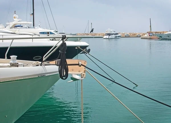 Luxury yachts in Puerto Portals marina — Stock Photo, Image