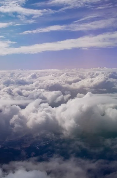 Bulutlar Ilginç Oluşumları Ile Uçuş Görüntüleri — Stok fotoğraf