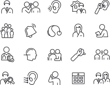  Audiology icons vector design  clipart