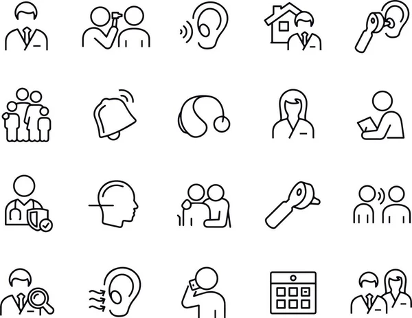 Audiology Icons Vector Design — Stockový vektor