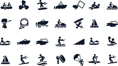 tekne simgeleri vektör tasarımı