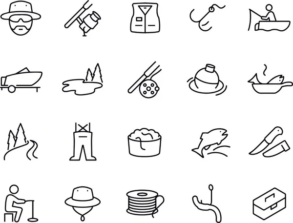 Fishing Icons Vector Design — Stock Vector