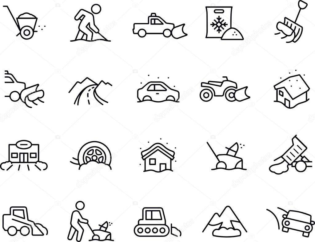 Snow Removal  Icons vector design
