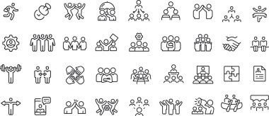 İş Takımları Satır Simgesi vektör tasarımı 