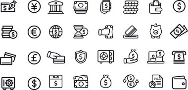 Bankacılık simgeleri vektör tasarımı 