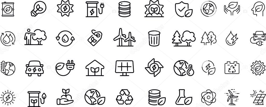 ECOLOGY & RECYCLING icons vector design 