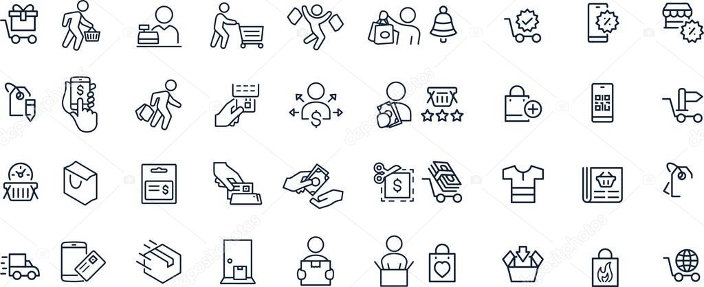 Set of shopping icons vector design 