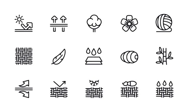 Fabric Feature Icon Set — 스톡 벡터