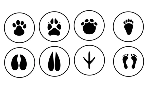 Footprints Icon Set Vector Design — Stock Vector