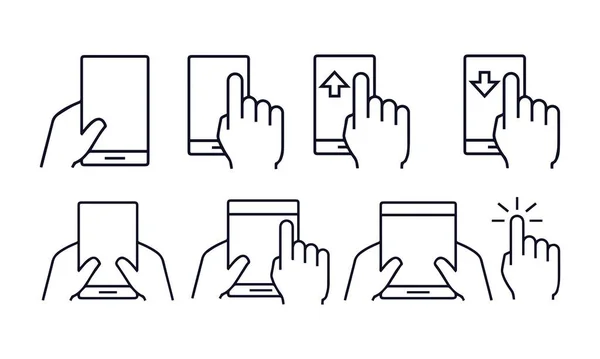 Vektor Design Mit Touchscreen Symbol — Stockvektor