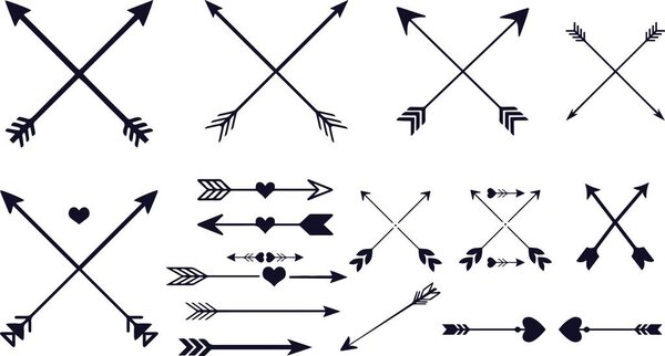 arrow decoration collection black and white