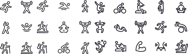 Symbole Für Bewegung Und Entspannung Skizzieren — Stockvektor
