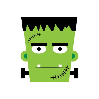 Halloween Frankenstein Vector illustration.  Frankenstein face.  clipart