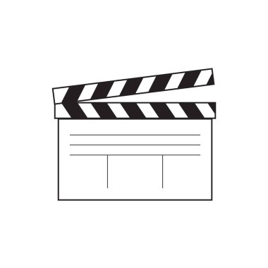 Film clapper kurulu, movie maker vektör. Illustrator