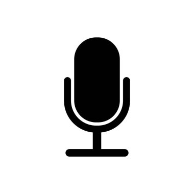 Mikrofon simgesi tasarım vektörü