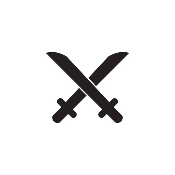 Ikona meče. vektorová ilustrace návrhu boje. ikona vektoru dýky — Stockový vektor