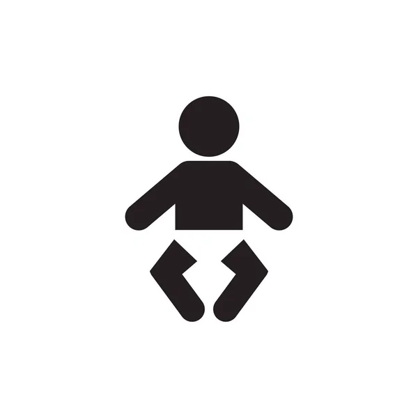 Baby icon vector illustration. flat icon baby on white backgroun — Stock Vector
