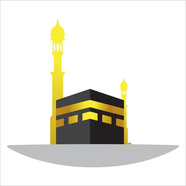 Projeto Vetor Islâmico Kaaba Ícone Meca Para Ilustração Vetor Hajj — Vetor de Stock