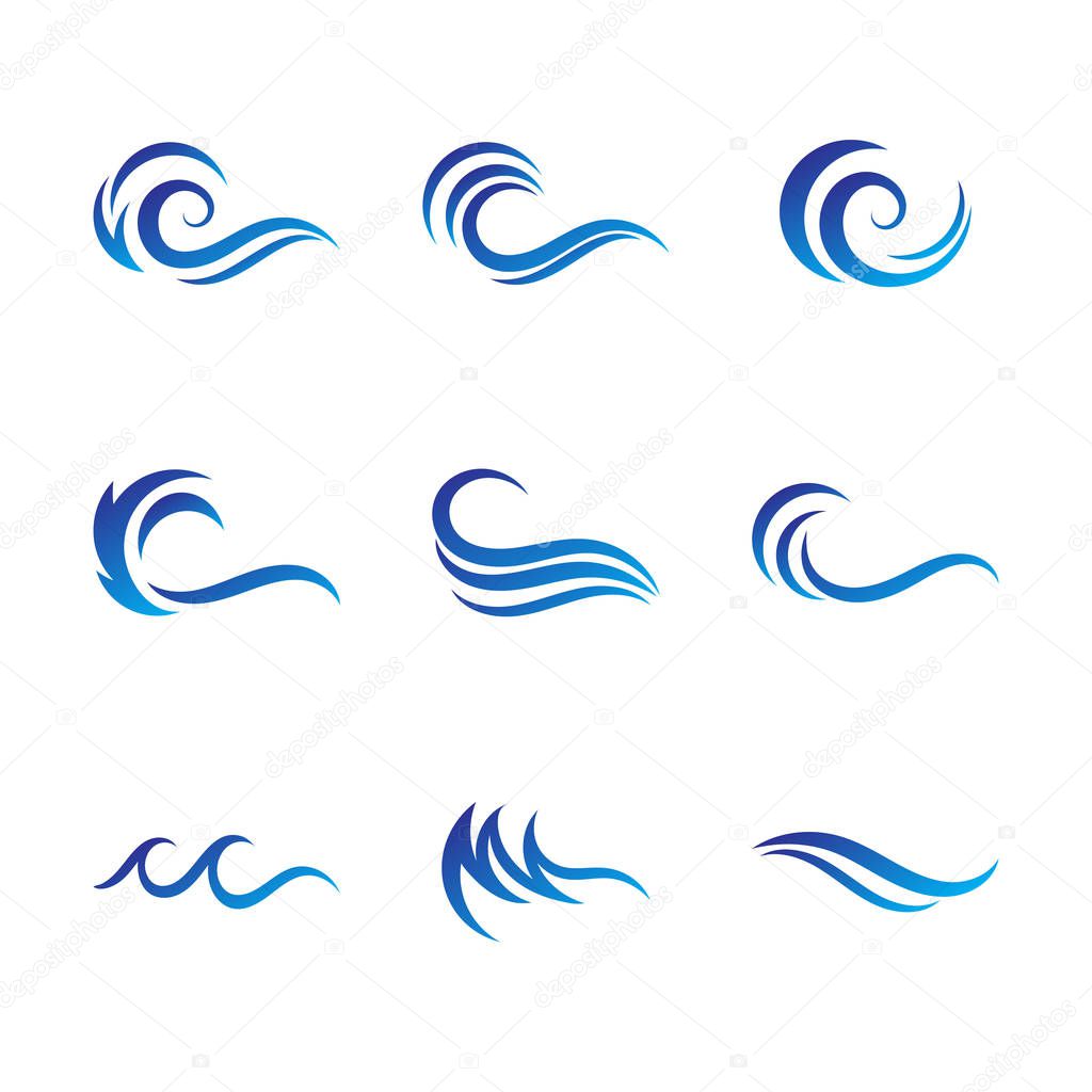 Water wave Logo Template. vector illustration. eps 10
