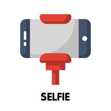 Selfie düz simge tasarımı