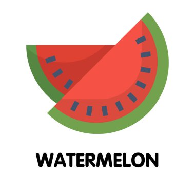 Karpuz yassı ikon dizaynı.