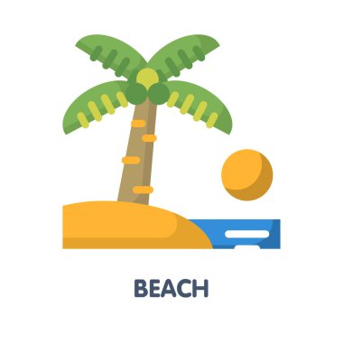 Plaj deniz simgesi tasarımı