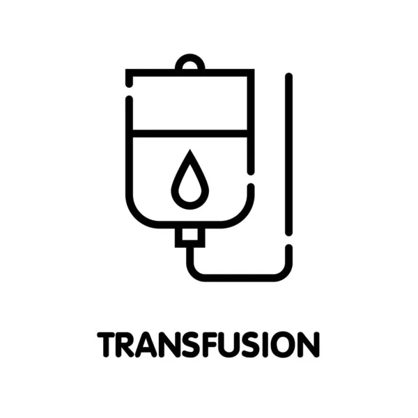 Transfusão Sangue Esboço Ícone Design Estilo Ilustração Fundo Branco Eps Ilustração De Stock