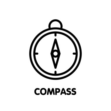 Beyaz arkaplan epinefrin üzerinde gezinme ana hatları simgesi tasarımı için pusula. 10