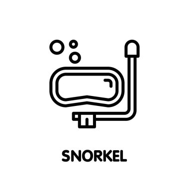 Beyaz arkaplan epinefrin üzerinde ana simge tasarımı çizimi için şnorkel.