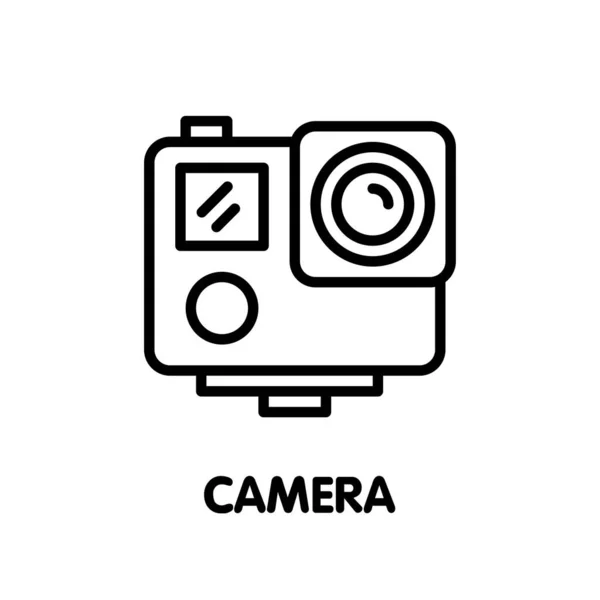 Camera Outline Icon Design Illustration White Background Eps — Stock Vector