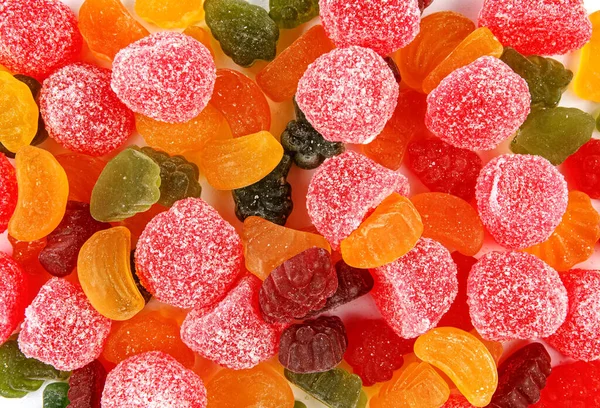 Makro Fotokünstler Von Bunten Marmelade Gelee Bonbons Die Süße Von — Stockfoto