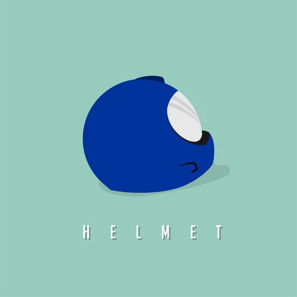 Casque de moto bleu — Image vectorielle