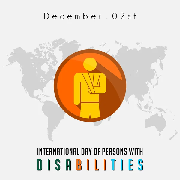 Internationella dagen för personer med funktionsnedsättning — Stock vektor