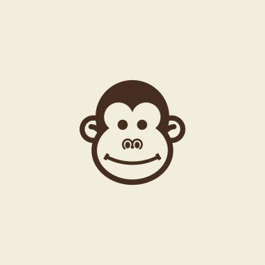 şablon tasarımı için maymun kafası