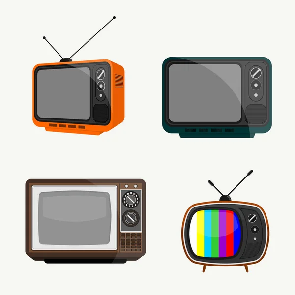 Vintage televíziós vektor tervezés — Stock Vector