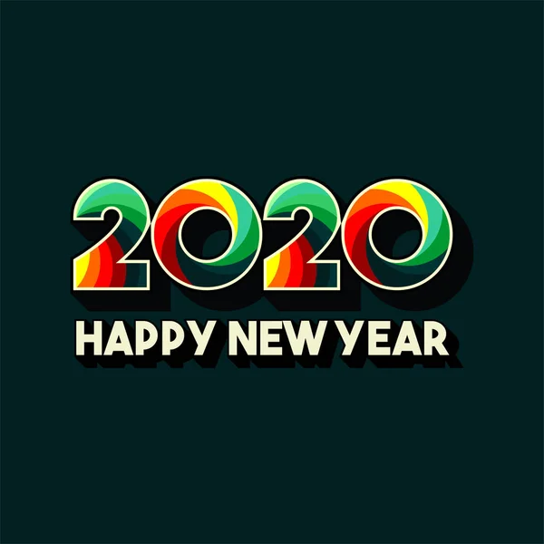 Feliz año nuevo tipografía texto — Vector de stock