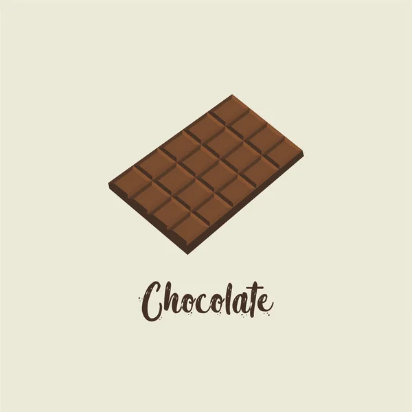 Barre de chocolat au lait isolé — Image vectorielle