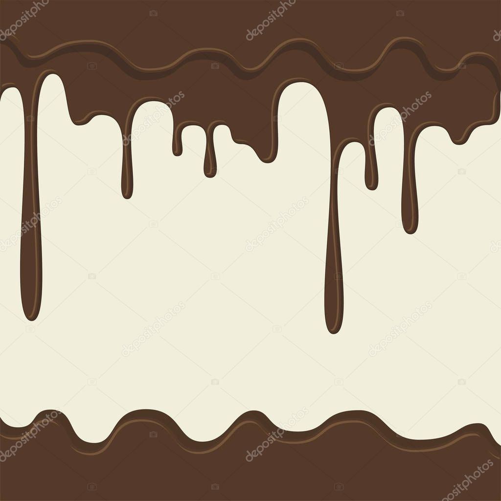 Dripping Melted Chocolates Isolated Background