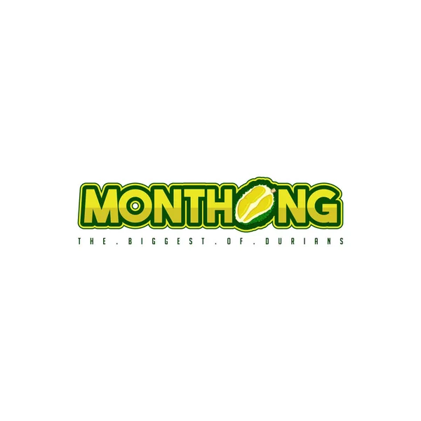 Typography for Monthong Durian — 스톡 벡터