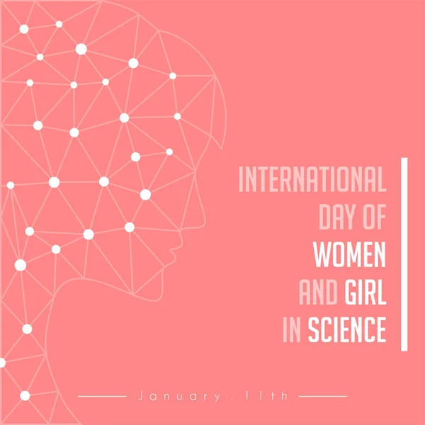 A nők és lányok nemzetközi napja a tudományban — Stock Vector