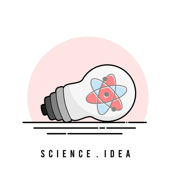 Ícone de ciência em lâmpada —  Vetores de Stock