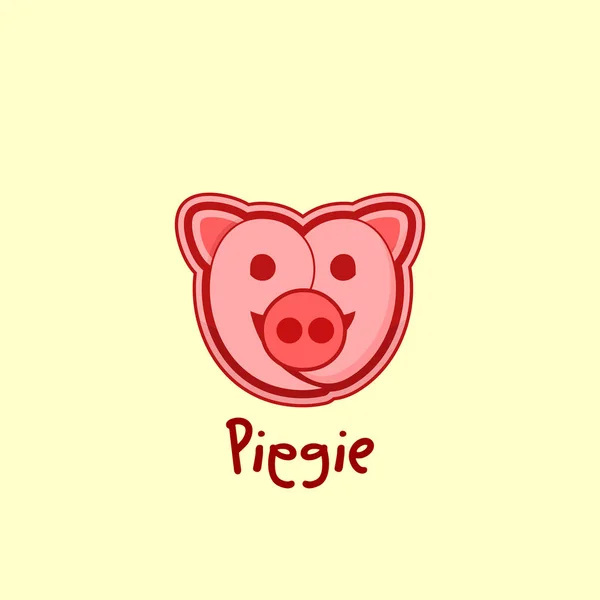 Typografi för Piggie — Stock vektor