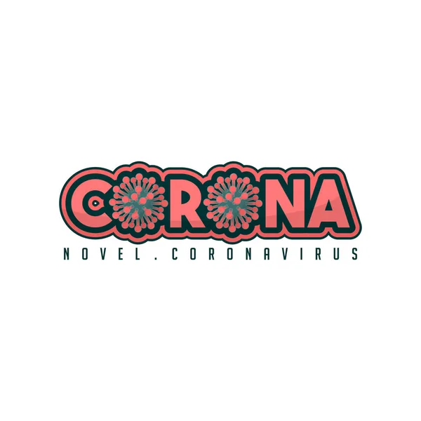 Typografie für neuartige Coronavirus-Vektorillustration — Stockvektor