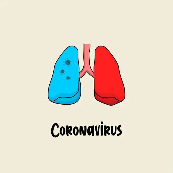 The lungs have a virus vector Illustration — 스톡 벡터