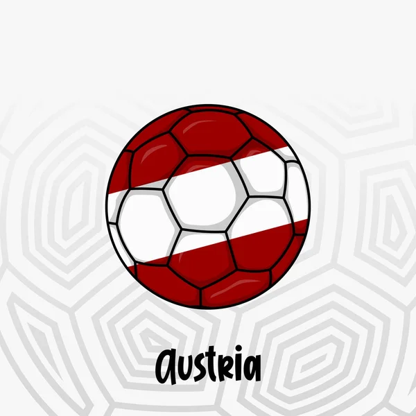 Ball Flag of Austria — 스톡 벡터