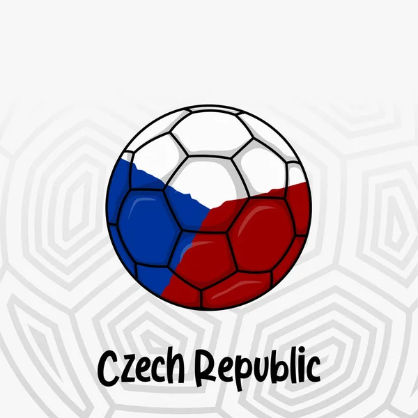 Ball Flag of Czech Republic — 스톡 벡터